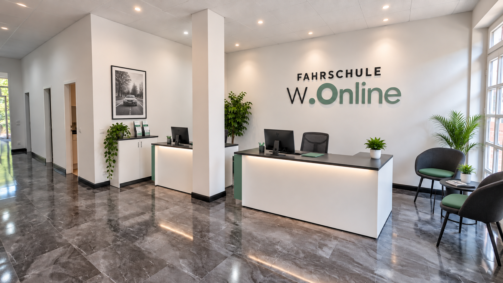 Geplanter Empfang der Fahrschule W. Online